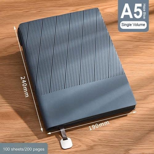 A5 Diary Notebook Journal - 200 Pages/100 Sheets - Blue