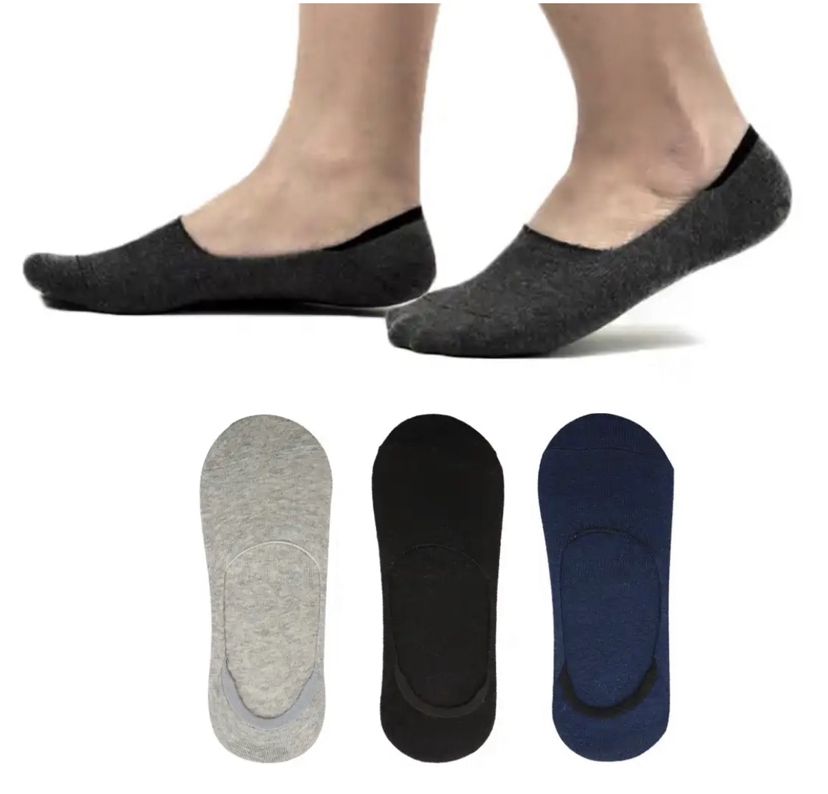 3 Pairs Sneakers Loafers Fashion Invisible Half Socks