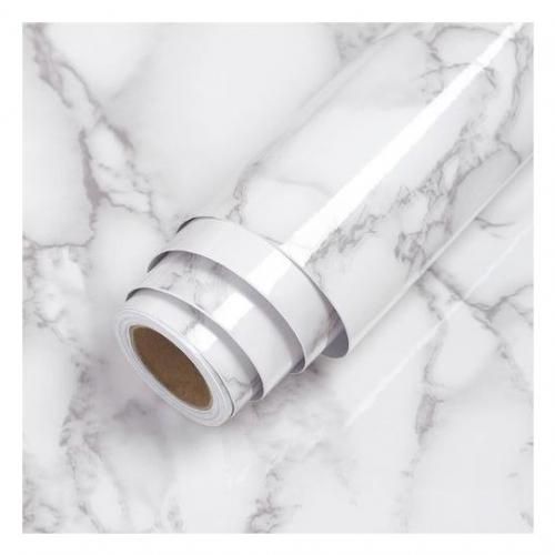 Marble Print Wallpaper Kitchen Adhesive Liner Cover, 1 Roll