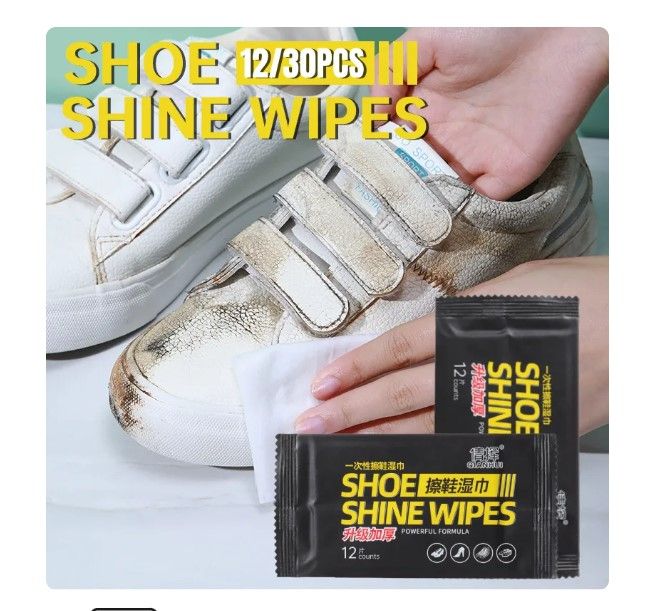 Disposable Fast Cleaning Shoe Shine Wipes-80Pcs/1 Pack