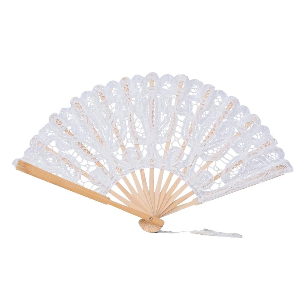 Supplies Decor Favors Hand Fan Fan Handmade Folding Colors Cotton Event 3 Wedding Hand Gift Lace Women Fan Party Party Wedding