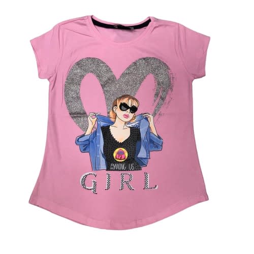Turkey Modern Kids Top For Girls With Lady Design