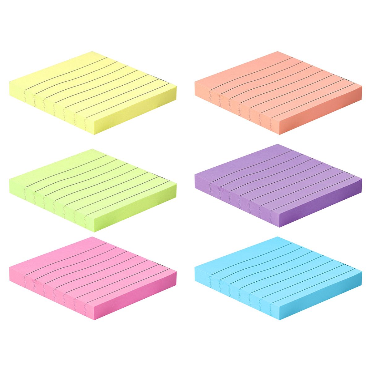 6 Sets Note Paper Easy To Post Memo Pad Multicolor