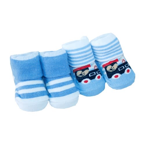 Baby Boy Booties - Set Of 2 Pieces - Multicolor