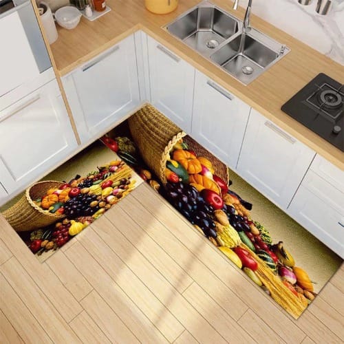 Fruity Anti-slip Kitchen Runner Mats - Set Of 2