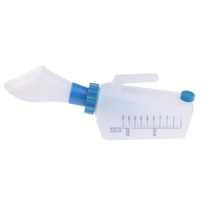 Elderly Patients Reusable Female Pee Urinal Bottle Night Drainage Blue
