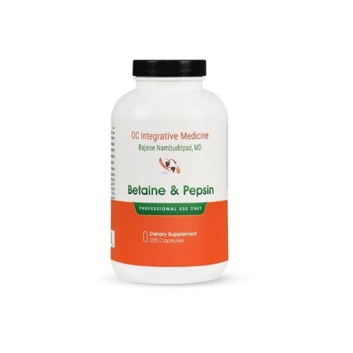 Betaine Hydrochloride + Protein Digestive Enzyme - Non-gmo 225 Capsules