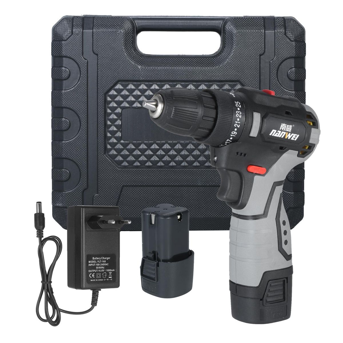 Brushless Lithium Electric Drill Two-speed Rechargeable Drill Household Electric Hand Drill Portable Drill