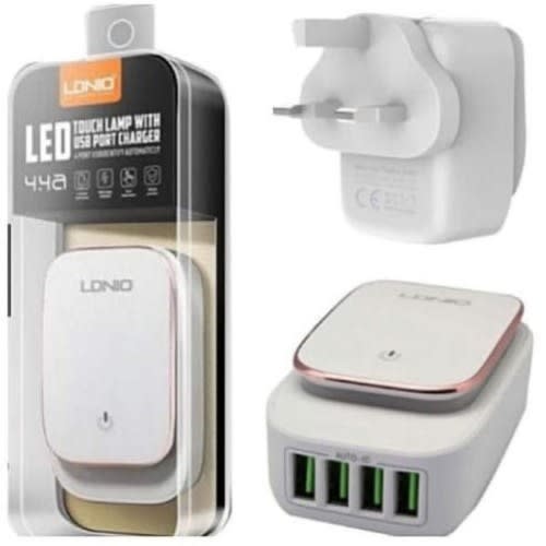 4 Port Usb Charger With Led Lighting For IOS User