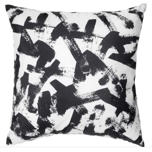 Turill Cushion Pillow - White/black - 40cm x 40cm