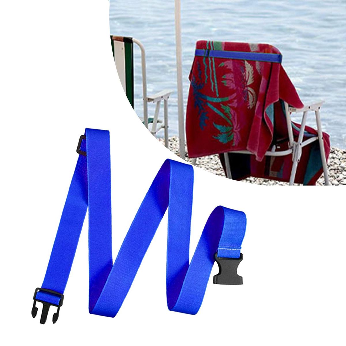 Beach Towel Bands Clamp Elastic Chair Clips For Ship Blue