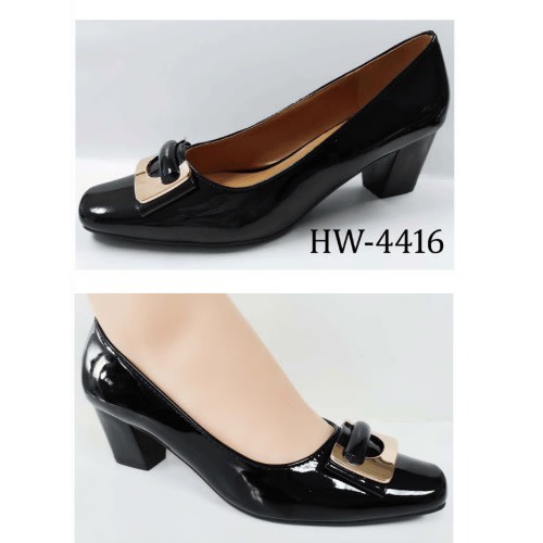 Patent Leather Ladies Office Court Heel Shoe