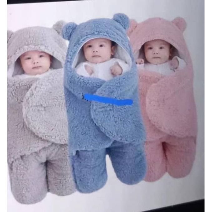 1 Piece - Welcoming New Born Baby Blanket Sac + Head Cover