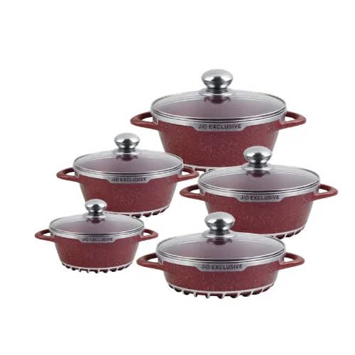 10Pcs Granite Cookware