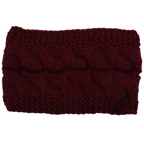Wine Red Spring Winter Ear Warmer Headband For Women