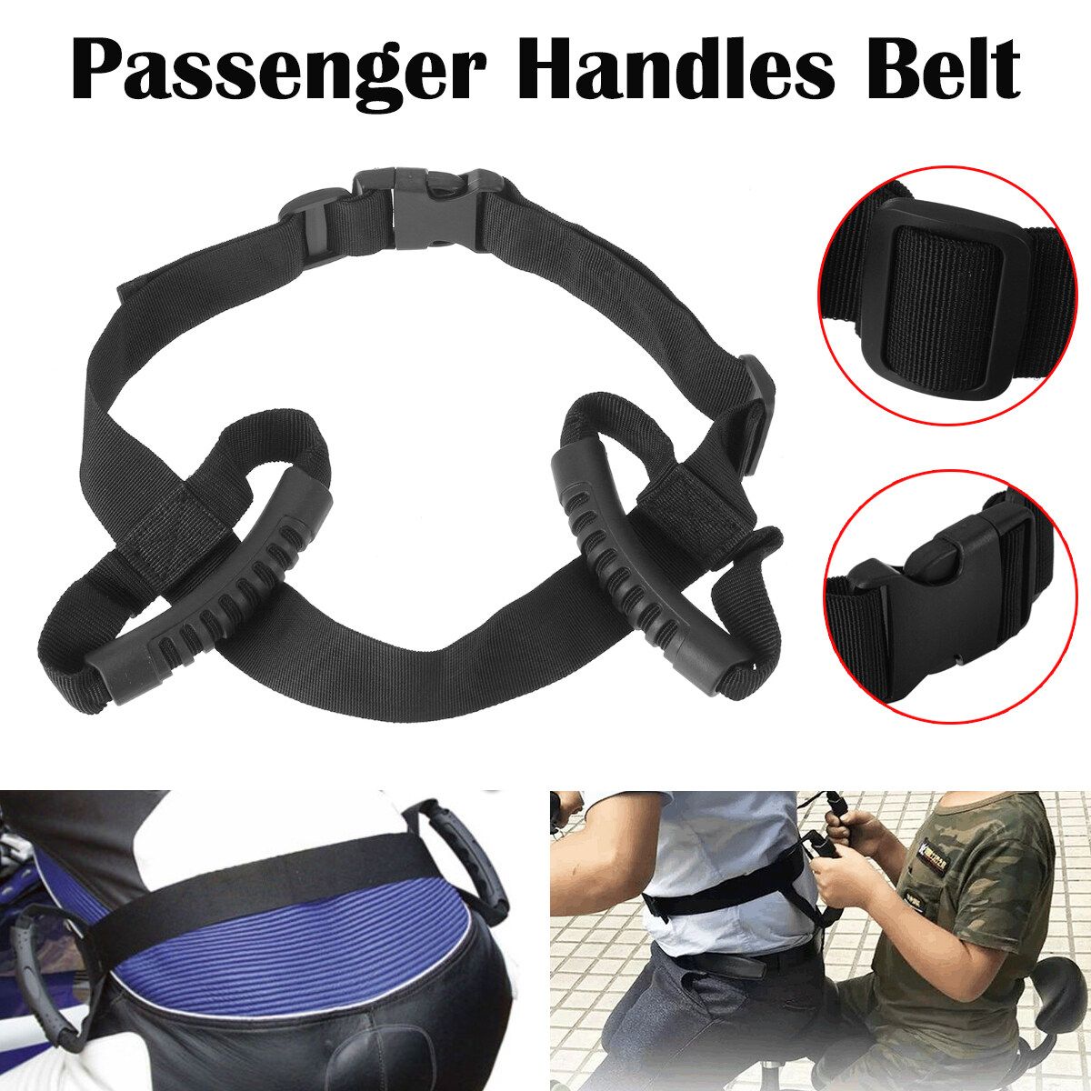 Motobike Pillion Passenger Love Handles Motorbike Rider Safety Belts