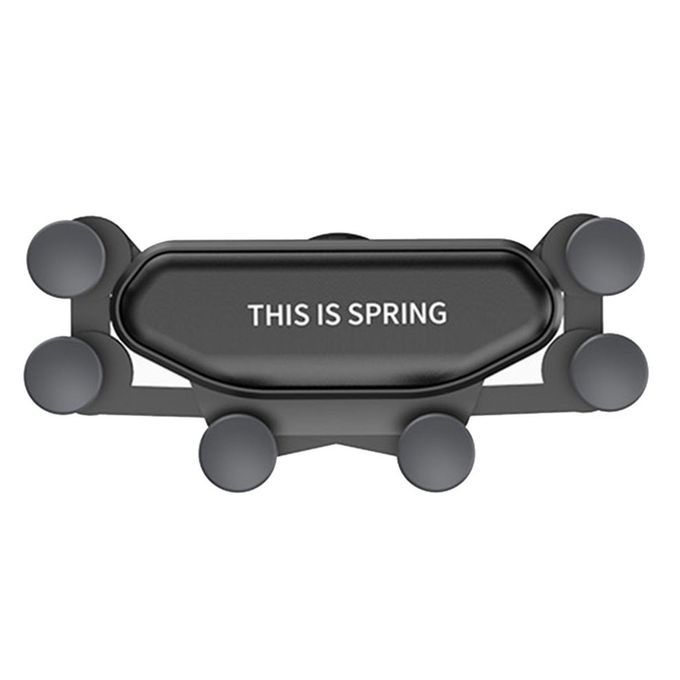 Non-Slip Automati  Grip  Ar Phone Holder Stand Gravity Bra Ket Phone Holder-black