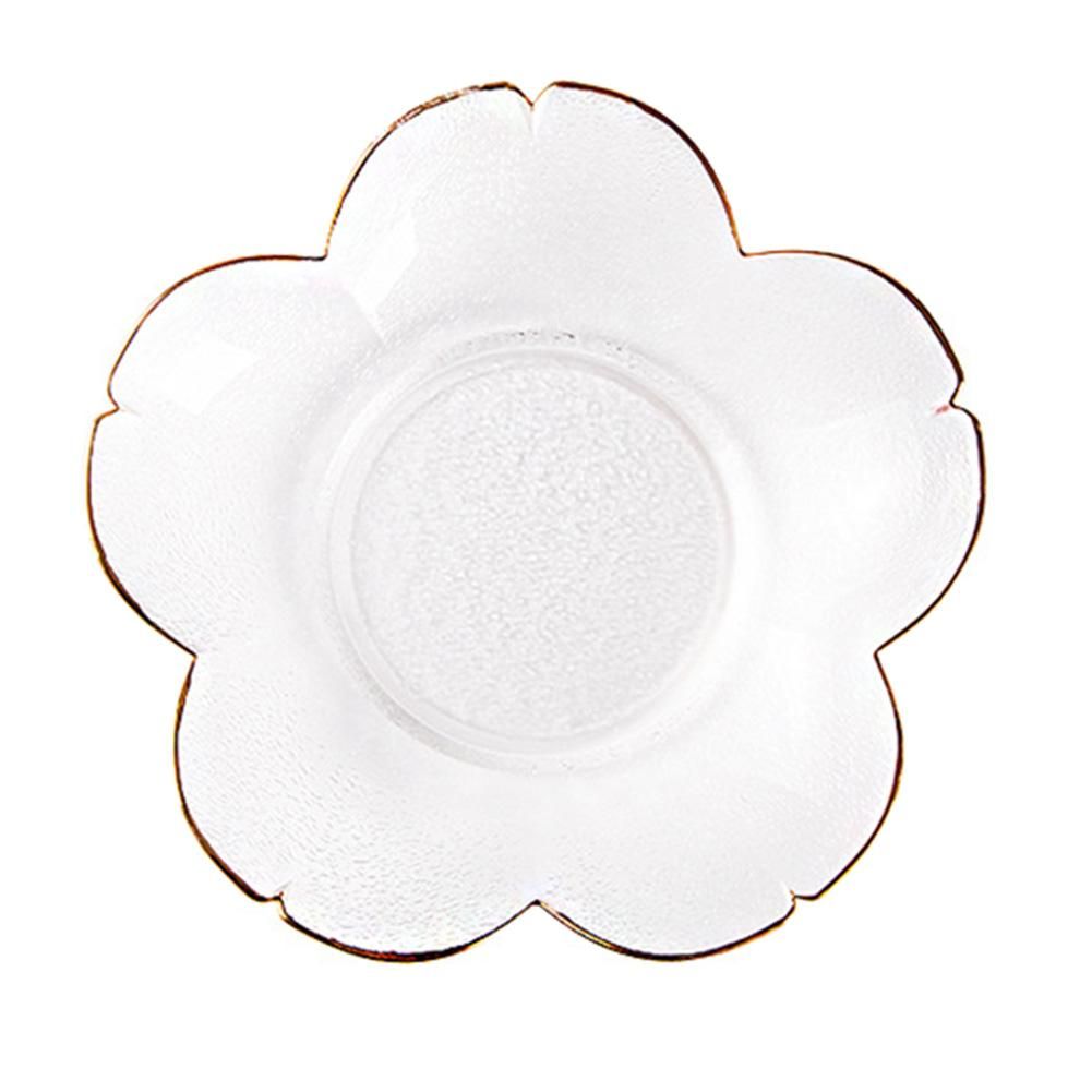 Japanese Style Creative Gilt Glass Cherry Blossom Plate