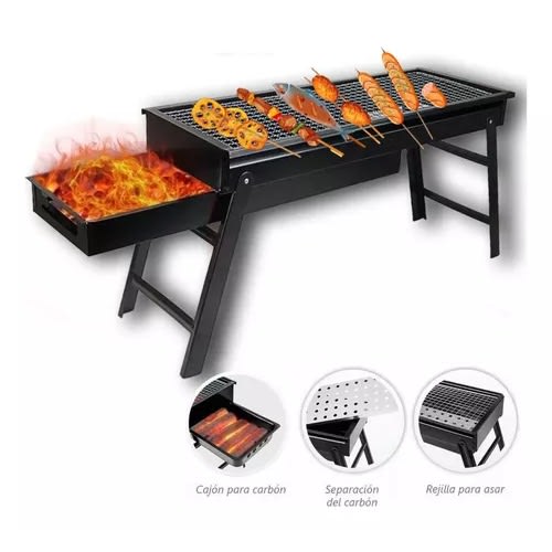 Portable And Foldable Charcoal Grill