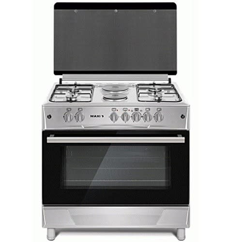60x90 4 Gas + 2 Electric Standing Gas Cooker Inox With Oven, Oven Lamp
