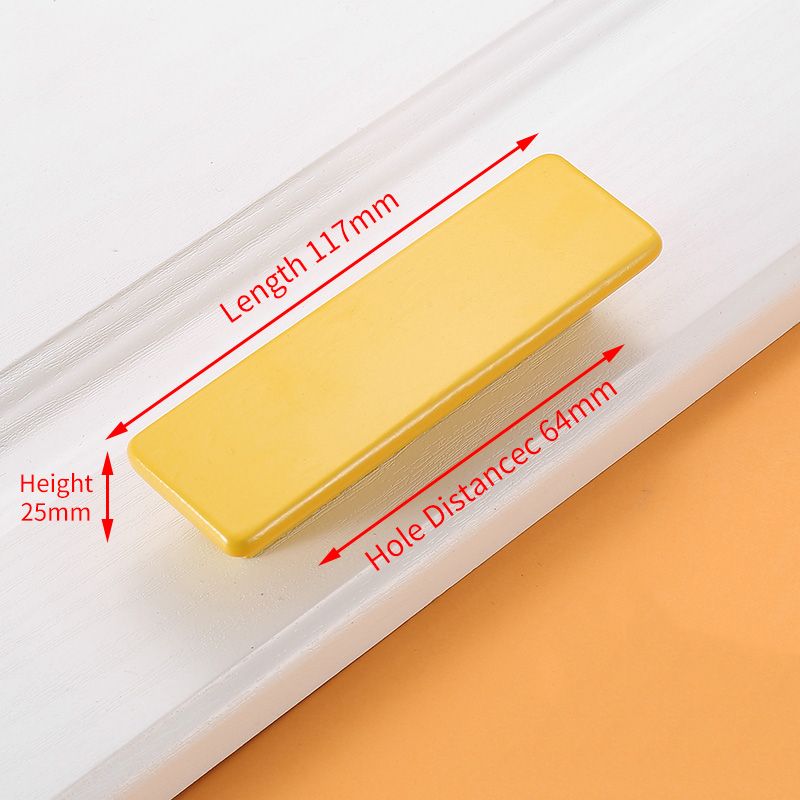 (yellow 64mm)KAK Children Wooden Cabinet Knobs And Handles Kitchen Door Handles Macaron Wardrobe Cupboard Handle Drawer Knobs Furniture Pulls