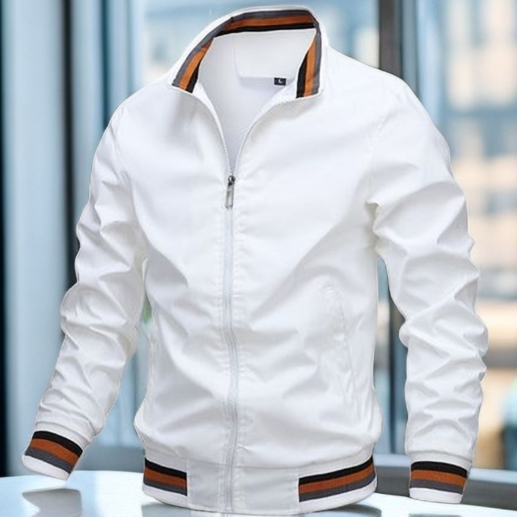 Mens Trench Coats  Windbreak Blazers Lightweight Trendy Jackets  -  White