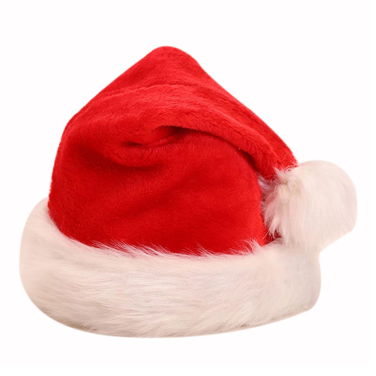 Christmas Decorations Long Plush Christmas Hat Red and White Adult Christmas Hat Holiday Party Dress Up Supplies