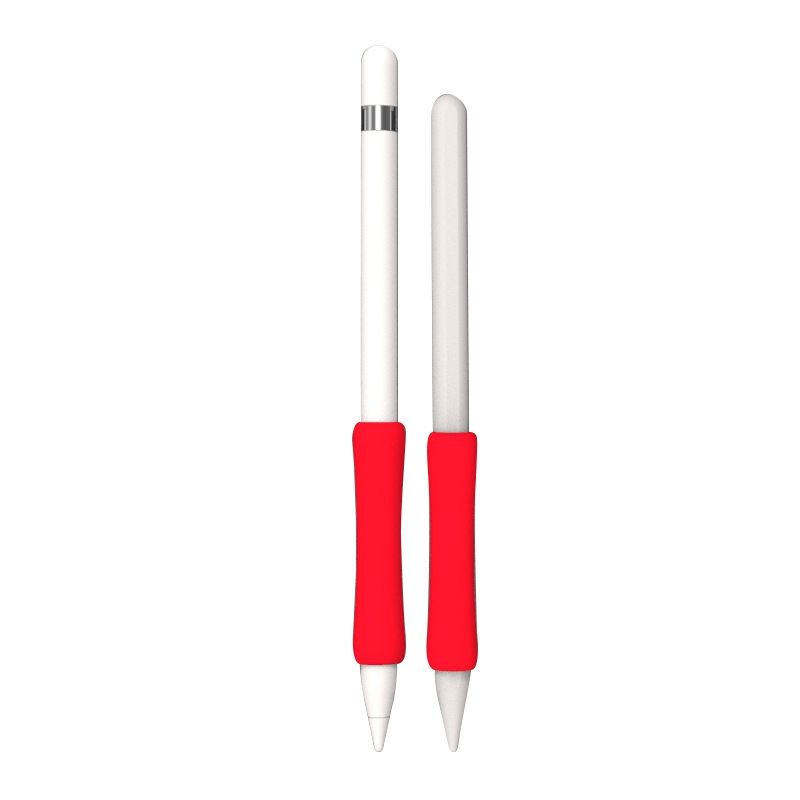Stylus Touch Pen Silicone Protective Cover For Apple Pencil 1 / 2(Red)