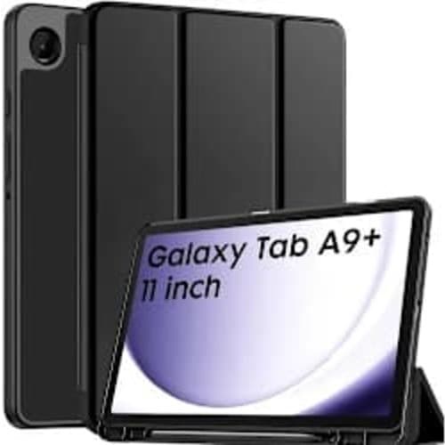 Leather Flip Case Cover For Samsung Galaxy Tab A9+ - Black