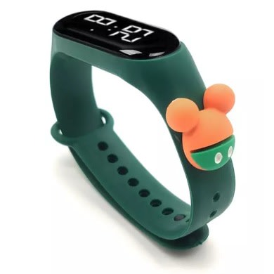 Children Character Wrist Watch - Green