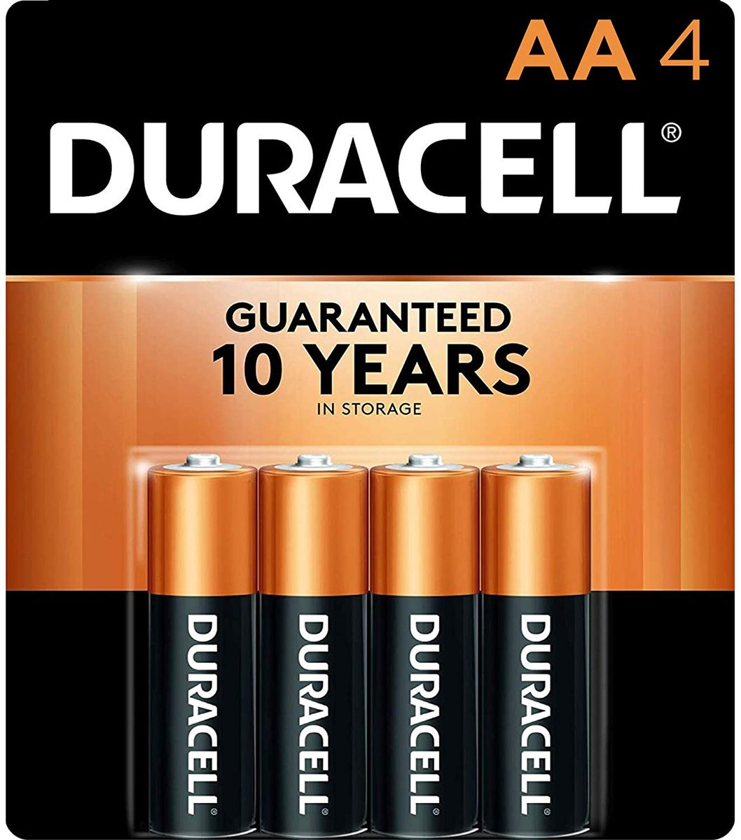 AA Alkaline Batteries - Long Lasting, All-Purpose - 4 Count