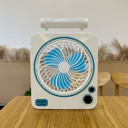 Gcy.kb Rechargeable Fan With Table Lamp