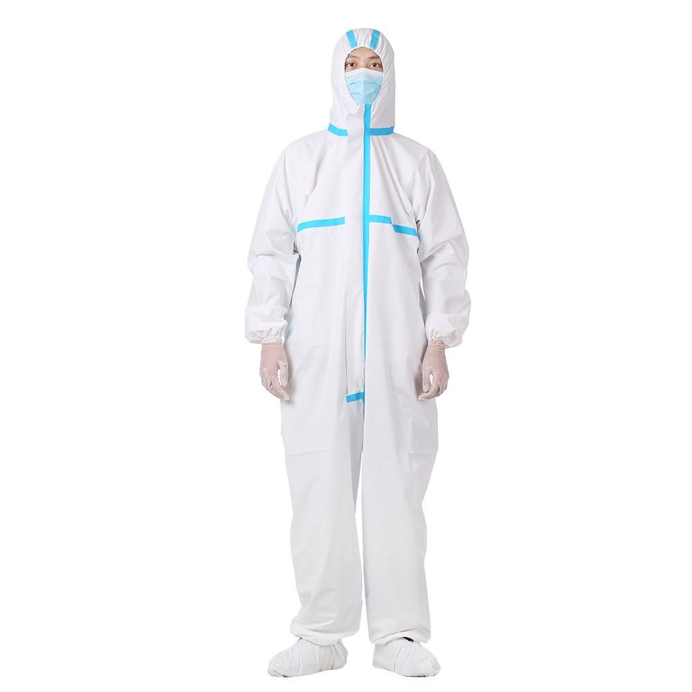 Coverall Disposable Anti-epidemic Plastic Closures Isolation Suit Prevent Invasion for Staff Protective Clothing Dust-proof Coveralls Antistatic