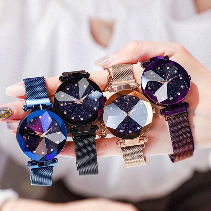 Luxury Magnetic Women Watches Starry Sky Watch Women Diamond Female Quartz Ladies Wristwatches Clock Zegarek Damski Reloj Mujer