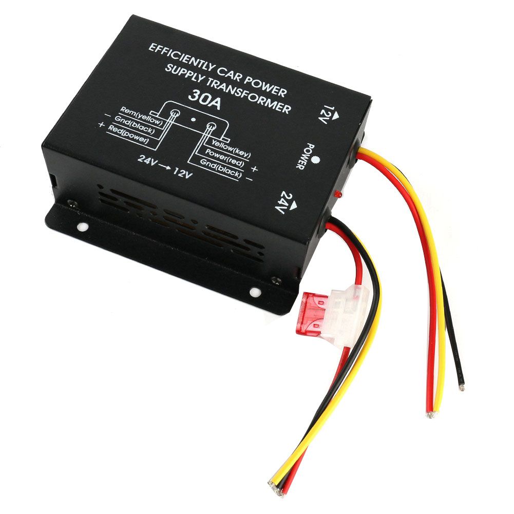 24V To 12V 30A Car Power Supply Buck Transformer