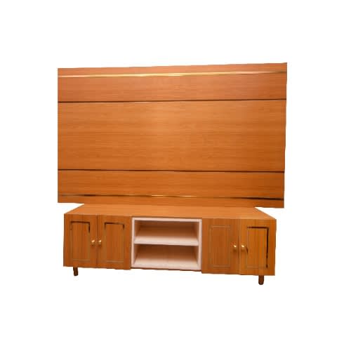Pecker - Tv Stand - Entertainment Console With Gold Chrome