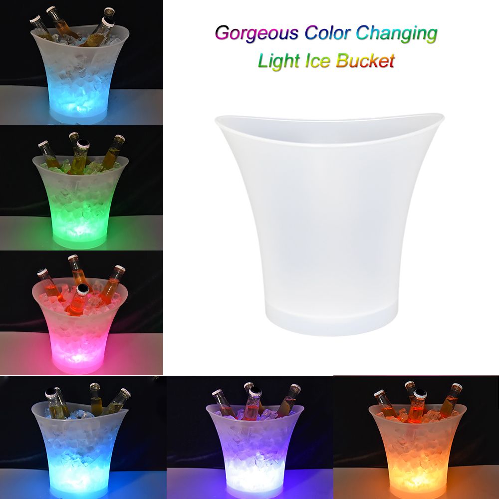 5L High Capacity LED Light Lamp ICE Bucket Curve Design