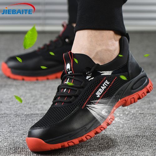 Men Work & Safety Shoes Steel Toe Caps Work Mesh Boots