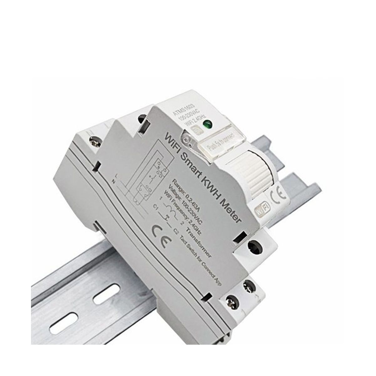 Tuya Smart WiFi Electricity KWH Meter Din Rail Single Phase AC 110V 240V CT AC Meter App Real Time Monitor63A