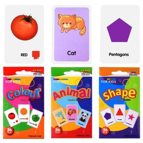 Animals Shapes & Colours Flashcards