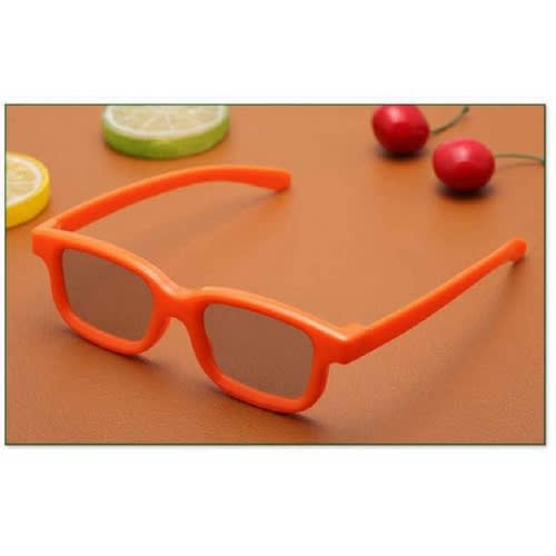 45/135 Degree Linear Polarization Children 3d Glasses With Case - Orange