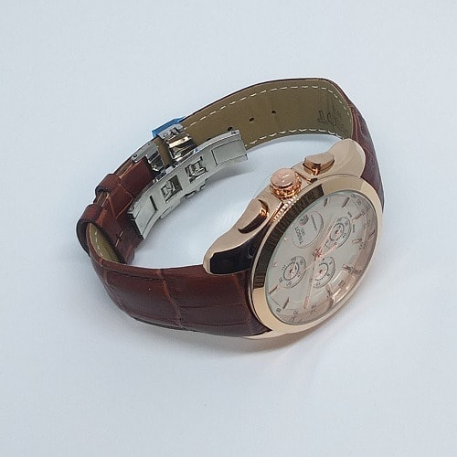 Coutourier Chronograph Leather Watch - Brown