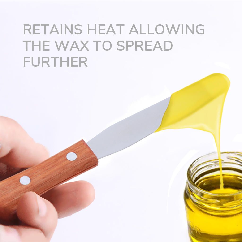 Wood Metal Waxing Spatula Depilatory  Stick For Body Eyebrow Hair