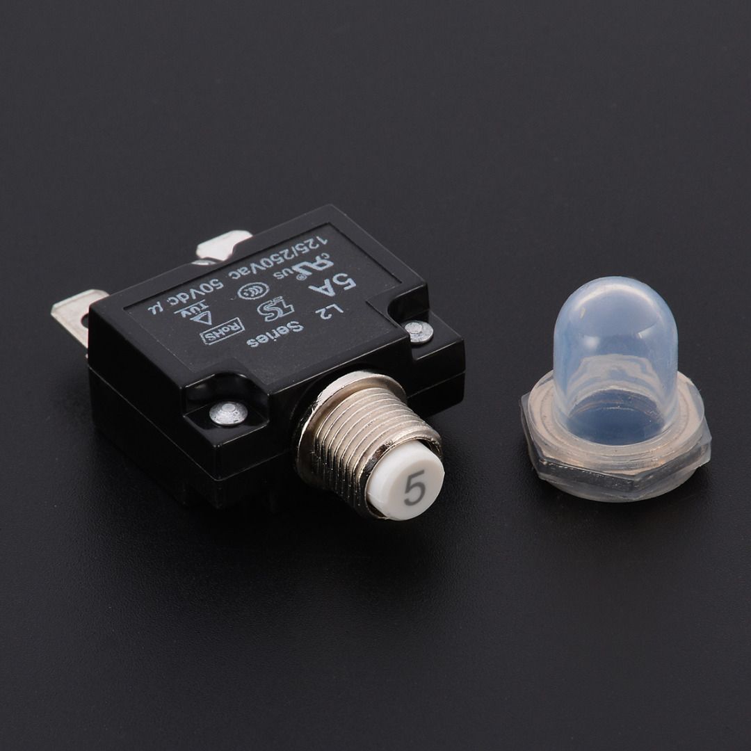 Thermal 12V 24V Resettable Breaker Button 1x Circuit Push