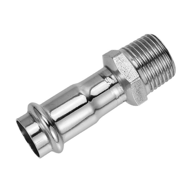 304 Stainless Steel Double Clamp Pressure Pipe Fittings Internal Thread Direct/External Thread Direct Clamp Type Wire Mouth Straight