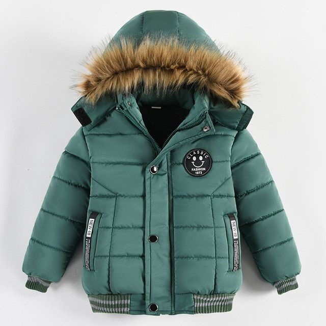 Winter Children's Coat Hooded Baby Cartoon Jacket