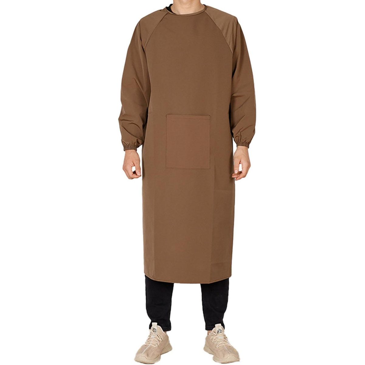 Waterproof Canvas Apron with Pockets Long Sleeves Ideal for Chefs Coffee