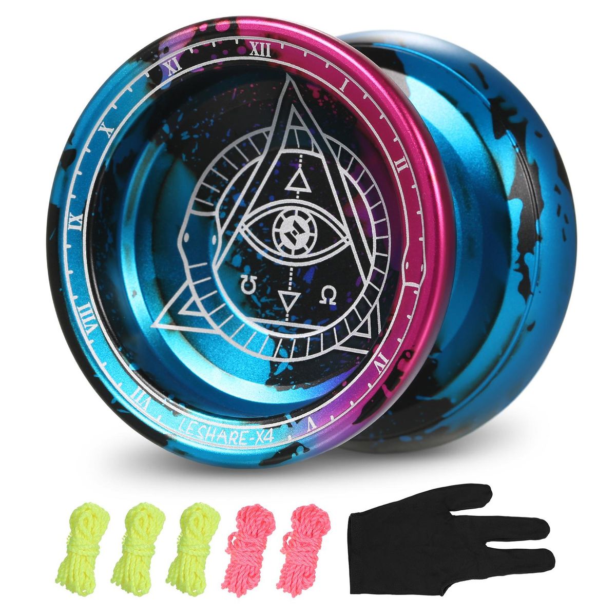Professional Yoyo Competitive Aluminum Yoyo Ball Yo Yo Gift with Strings and Glove