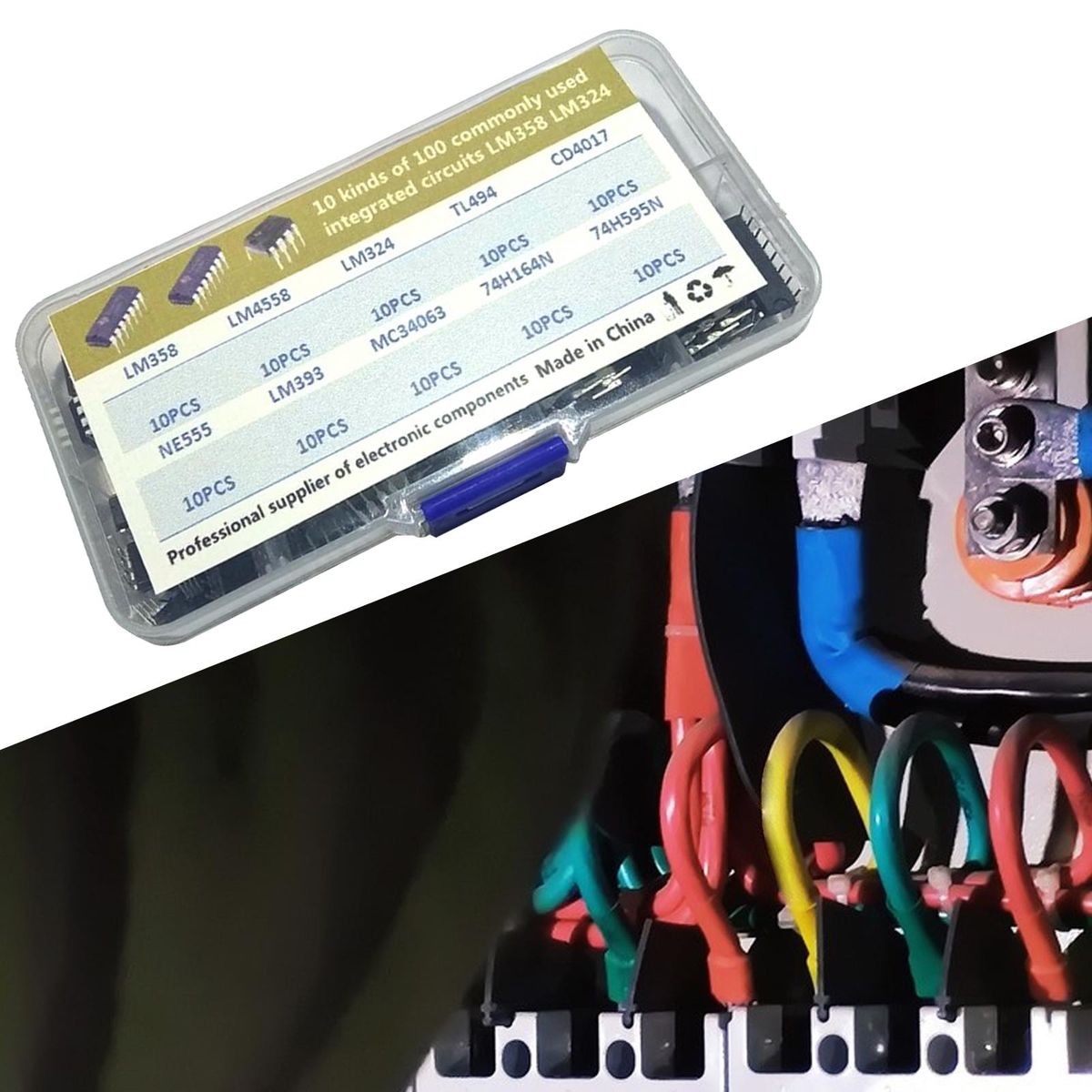 Set Of 100 10 Types IC , Including: LM358