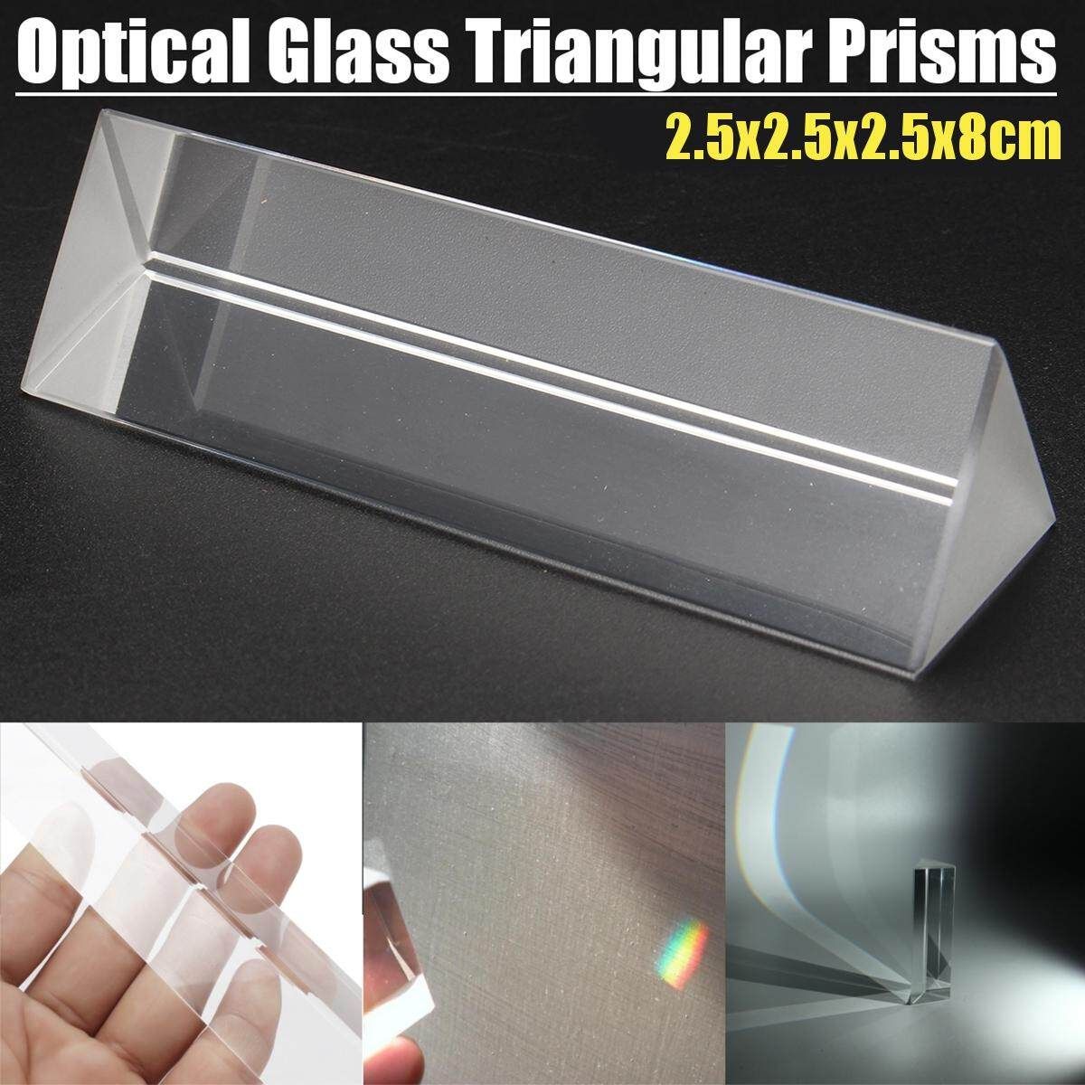 New Optical Glass Triangular Prism For Physics Light Lamp Spectrum Home Decor
